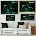 thumbnail image 4 of Designart "Blue-Green Journey II" Bicycle Floater Framed Wall Decor, 4 of 5