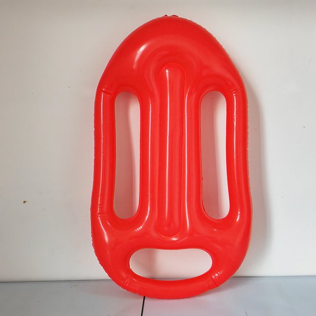 Vibrant Red Kids' Inflatable Swim & Surf Trainer - 75x43cm Easy-Inflate Floating Board for Water Confidence Building, Safe High-Visibility Beach Toy for Swimming Practice and Fun Water Activities