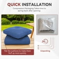thumbnail image 5 of Planntonneo Outdoor Wicker Furniture Cushion Set, 25 x 22 x 4 Deep Seat Patio Chair Cushions, Navy Blue, 1 Set, 5 of 8