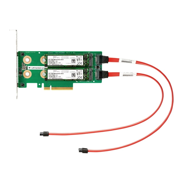 HPE Universal SATA HHHL M.2 Kit - Interface adapter - M.2 - M.2 Card - PCIe - for ProLiant DL20 Gen10, DL325 Gen10, DL345 Gen10, DL360 Gen10
