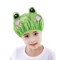 thumbnail image 1 of Minnieouse Gorro de ducha impermeable gorro de baño dibujos animados elástico doble capa gorro de ducha cubierta para adultos y niños Sombreros Verde Rana de dibujos animados, 1 of 6