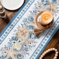 thumbnail image 3 of Blue Starfish Coastal Table Runner 90 Inches, Nautical Ocean Summer Coral Botanical Bed Runner Dresser Scarves Tabletop for Indoor Outdoor Parties/Ceremony/Banquet, 13" x 90", 3 of 9