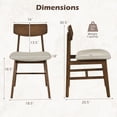 thumbnail image 3 of Gymax 4PCS Dining Chairs w/Curved Backrest Linen Fabric Upholstered Seat for Kitchen, 3 of 9