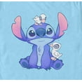 thumbnail image 2 of Men's Lilo & Stitch Hanging with Ducks  Graphic Tee Light Blue X Large, 2 of 4