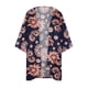thumbnail image 4 of ICHUANYI ClearanceWomen's Floral Print Puff Sleeve Kimono Cardigan Loose Chiffon Cover Up Casual Blouse Tops(Navy, S) ICHUANYI WER20232080506725, 4 of 5