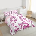 thumbnail image 4 of Manfei Dreamy Princess Bowknot Bedding Comforter Set, Kawaii Cute Cartoon Bow Twin Comforter Sets, Teens Kids Girls Female Reversible Bedding Set, Lightweight Room Decor, 2-Piece, 4 of 9