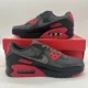 thumbnail image 3 of Nike Air Max 90 Black Smoke Gray Red Sneakers DM0029-007 Mens Sizes BRAND NEW, 3 of 6