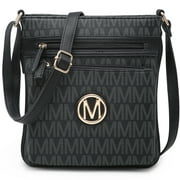 MKP Medium Crossbody Purses Multi Pockets Crossover Bag Signature Monogram with Expandable Side Zippers for Ladies