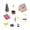 B, variant on Miniature Wooden Paintable Tent Camping Scene Decoration Doll House Accessories Outdoor Scene Props Craft Project Kits