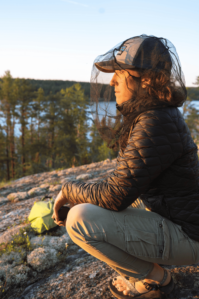 Filet anti-moustiques compact Coghlan - Protection légère en maille contre les insectes, se place sur les chapeaux pour le camping