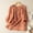 Orange plus size boho blouse a1, variant on thefmos Women Plus Size Fall Round Neck 3/4 Sleeve Flowy Embroidery Boho Casual Loose Blouse Pullover Tops, Green 2XL