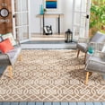 thumbnail image 5 of SAFAVIEH Courtyard Finian Distressed Geometric Indoor/Outdoor Area Rug Navy/Light Beige, 8' x 11', 5 of 5