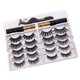 thumbnail image 2 of 10 pares de Pestañas postizas magnéticas Sincero impermeables reutilizables con Pinzas para Delineador de ojos, 2 of 10