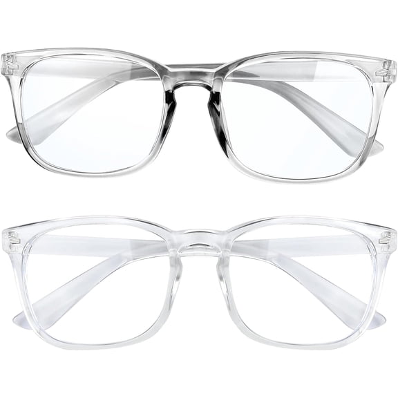 AFNWQI Fashion Square Blue Light Blocking Glasses - 2 , Women's & Men's Computer & Gaming Glasses