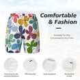 thumbnail image 6 of Picia Colorful Butterflies pattern Mens Swim Trunks with Compression Liner Stretch Beach Shorts Quick Dry with Zipper Pockets No-Chafing Board Shorts-X-Large, 6 of 9