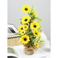 thumbnail image 4 of Sunflower bouquet with vase daisy arrangement home decoration wedding decoration, 4 of 7