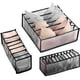 thumbnail image 2 of Caja de almacenamiento de ropa interior Divisores de cajones, juego de 3, que incluye 6 + 7 + 11 compartimentos Caja de almacenamiento con compartimento de cajón de gabinete de pared plegable Zhivalor 2035236-3, 2 of 4