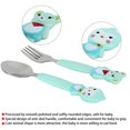 thumbnail image 4 of Baby Spoon,2pcs Set Cute Portable Baby Food Spoon Infant Fork Spoon Rapid Response, 4 of 7