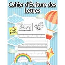 Cahier d'Écriture des Lettres: 102 Pages d'écriture cursive pour apprendre à écrire les lettres minuscules et majuscules de l'alphabet aux enfants âgés de 3 à 5 ans. Idéal pour la grande section de Ma