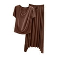 thumbnail image 2 of Weiqiqre Pajamas for Women Short Sleeve Loungewear 2 Piece PJ Shorts Sets Soft Sleepwear with Pockets, 2 of 3