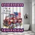 thumbnail image 6 of Bathroom Shower Curtain Vintage Red Truck Flower Waterproof Shower Curtains with Hooks, 4th of July USA Flag Buffalo Plaid Bath Curtains Bathtub Curtain Home Decor 36x72in, 6 of 9