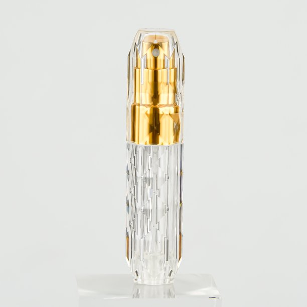 5ml Portable Diamond-Shaped Polygon Bottom Filling Spray Bottle - Perfect for Perfume and Liquid Cosmetics!