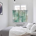 thumbnail image 3 of Teal Blue Boho Kitchen Curtains Window Panels, Vintage Ethnic Tribe Abstract Art Insulated Window Treatment Curtain, Grommet Curtains for Bedroom/Living Room/Bathroom, 2 Piece 52"Wx72"L, 3 of 8