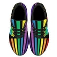 thumbnail image 2 of Unisex Rainbow Sneakers, LGBT Shoes for Men Women Lightweight Breathable Running Shoes Black Size 6, 2 of 7