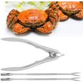 thumbnail image 5 of 1 juego: 3 piezas de langosta de acero inoxidable, cangrejo, tenedor para mariscos, nuez, langosta, herramienta de cocina, langosta pequeña, camarones grandes Sincero Electrónica, 5 of 5