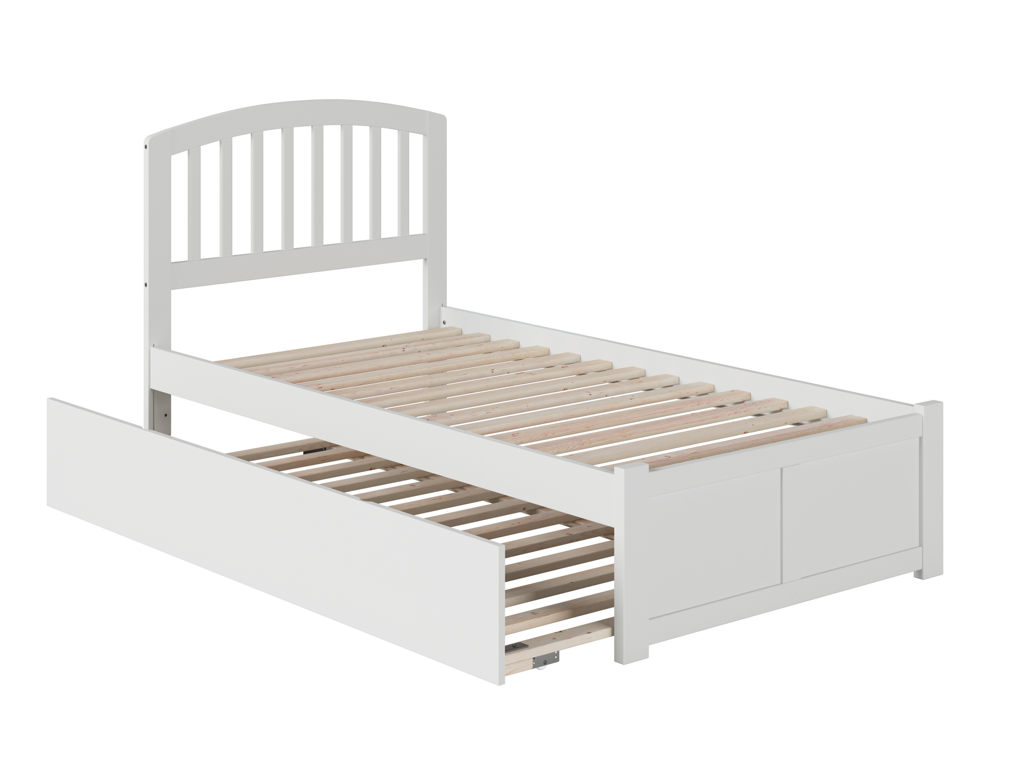 AFI Richmond Twin XL Solid Wood Bed with Twin XL Trundle in White - image 2 of 7
