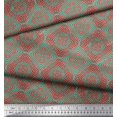 thumbnail image 2 of Soimoi Rayon Fabric Quarterfoil Geometric Print Fabric by Yard 56 Inch Wide, 2 of 3