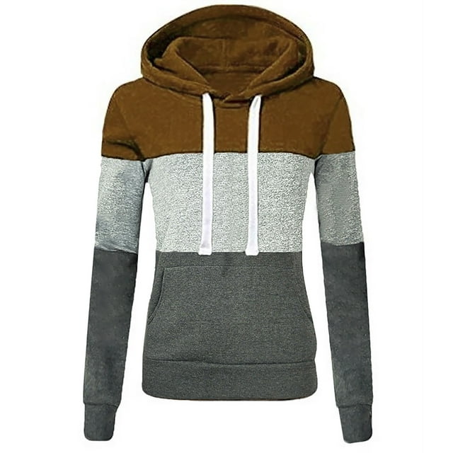 WEAIXIMIUNG Sweat à Capuche Décontracté pour Femmes Saint-Valentin Patchwork Blouse à Capuche Pull Tops