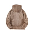 thumbnail image 4 of Mens Fuzzy Sherpa Pullover Hoodie Sweatshirts Long Sleeve Sport Front Pocket Military Fall Outwear Winter Hooded, 4 of 8