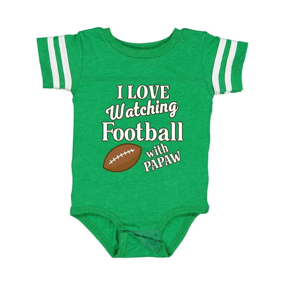 Inktastic Papaw Football Grandson Boys or Girls Baby Bodysuit