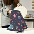 thumbnail image 6 of Dreamtimes Space Planet Kitchen Dish Towel 1 Pack, Soft Absorbent Dishcloths Reusable Hand Towel Washable Tea Towels for Home Kitchen Bar Table Decor, 28 x 18 Inch, 6 of 7