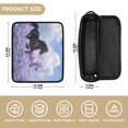 thumbnail image 4 of Hair Tool Organizer Bag with Heat Resistant Mat Removable Travel Storage Case for Hot Air Brushes Curling Irons Black Horse and Pink Unicorn, 4 of 8