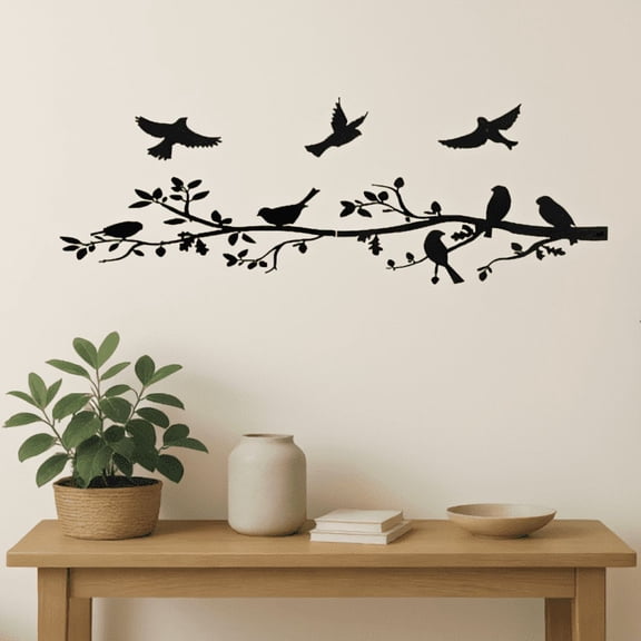 5-Piece Metal Flying Bird Wall Art Set Rustproof Indoor Outdoor Wall Decor for Living Room Bedroom Garden Patio