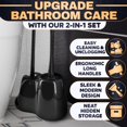 thumbnail image 4 of PYYNA-2-in-1 Black Toilet Brush and Plunger Set with Holder – Compact Bathroom Cleaning Combo, Strong Rubber Plunger & Stiff Bristle Brush, Space-Saving Stand, Fits Most Standard Toilets, 9.3×6.3×15., 4 of 4