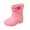 A9-Pink, variant on Waterproof Lightweight Rain Boots With Easy On Handles & Non-Slip Sole For Toddler Boys And Girls Yellow