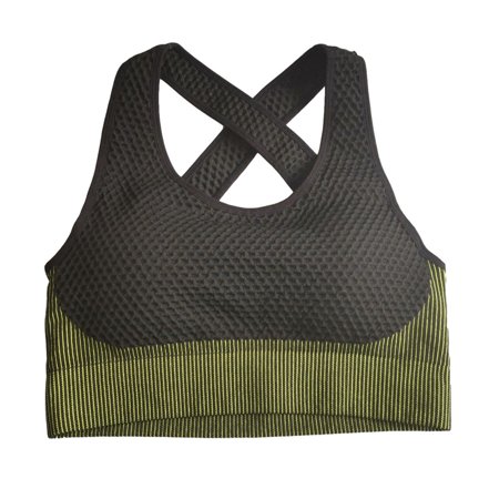 

Women s Sports Bra Posture Corrector Underwear Cross Back Yoga Mesh Seamless Crop Top for Fitness New