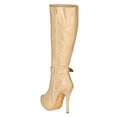 thumbnail image 3 of Nature Breeze Amber-02 New Women Platform Quilt Knee High Stiltto Heel Boot, 3 of 5