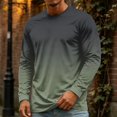 thumbnail image 2 of Zorvxlyn Long Sleeve Shirts for Men Gradient Crew Neck T Shirts for Men Soft Breathable Fall Big and Tall Sweatshirt for Men, 2 of 8