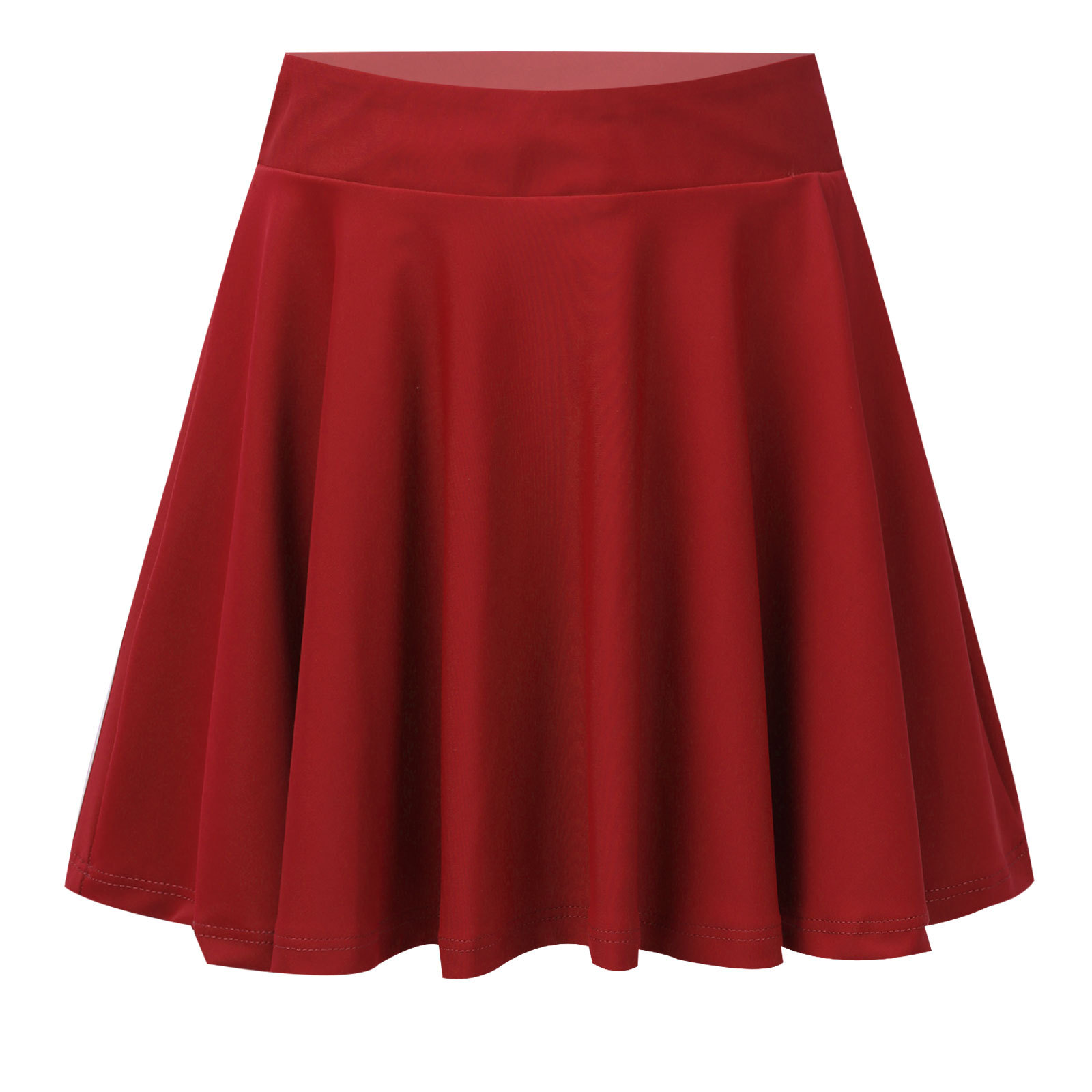 TiaoBug Kids Girls Figure Skating Skirt Pleated High Waist Flared