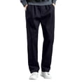 thumbnail image 3 of Men's Straight Leg Elastic Waist Joggers, Drawstring Casuals Trousers, Lightweight Quick Dry Breathable Stretchy Everyday Wear Streetwear Lounge Pants | JASKFLY,Black XL, 3 of 6