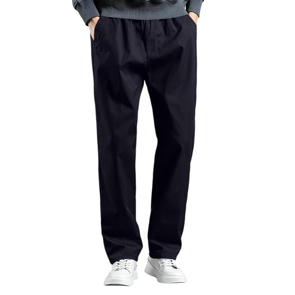 CHEEREAM Summer Pants for Mens Straight Leg Elastic Waist Sport Trousers with Pocket Summer Hiking Fishing Running Workout Pants