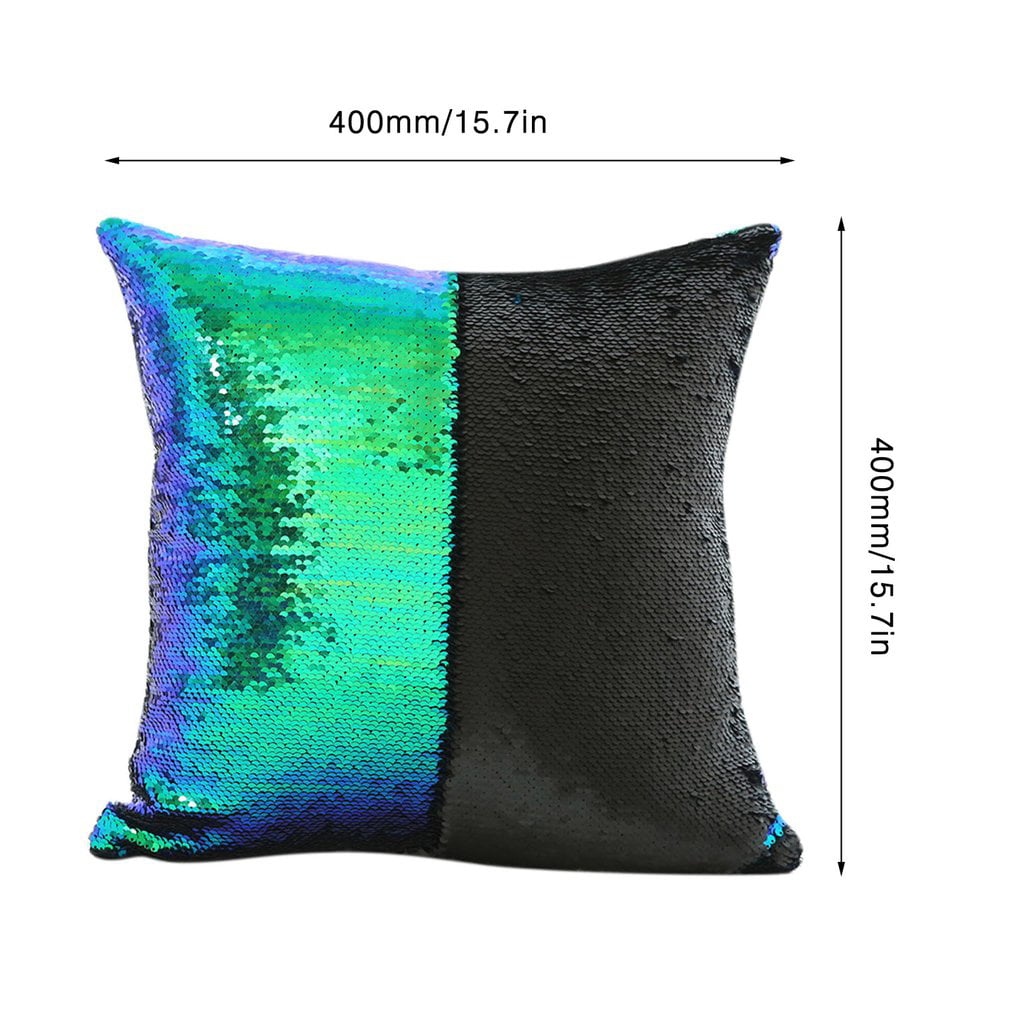 Details about   2 Color Decorative Reversible Sequins Pillow Cases Cushion Cover 40x40cm TR 