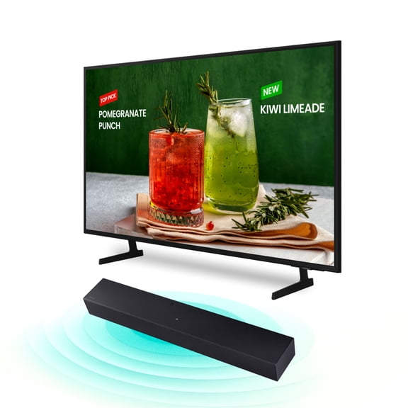 Combo TV Samsung 75'' SmartTV BEF-H + Barra de Sonido 2.0 Ch HW-B400F Negro
