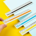 thumbnail image 2 of 15cm Aluminum Rulers, Anti-Scratch & High-Visibility Markings for Technical Drawings, Art, 2 of 9