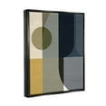 thumbnail image 3 of Distinct Geometric Layered Shapes Abstract Graphic Art Jet Black Framed Art Print Wall Art, 3 of 6