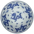 thumbnail image 3 of 14" Dragon Blue & White Porcelain Bowl, 3 of 6